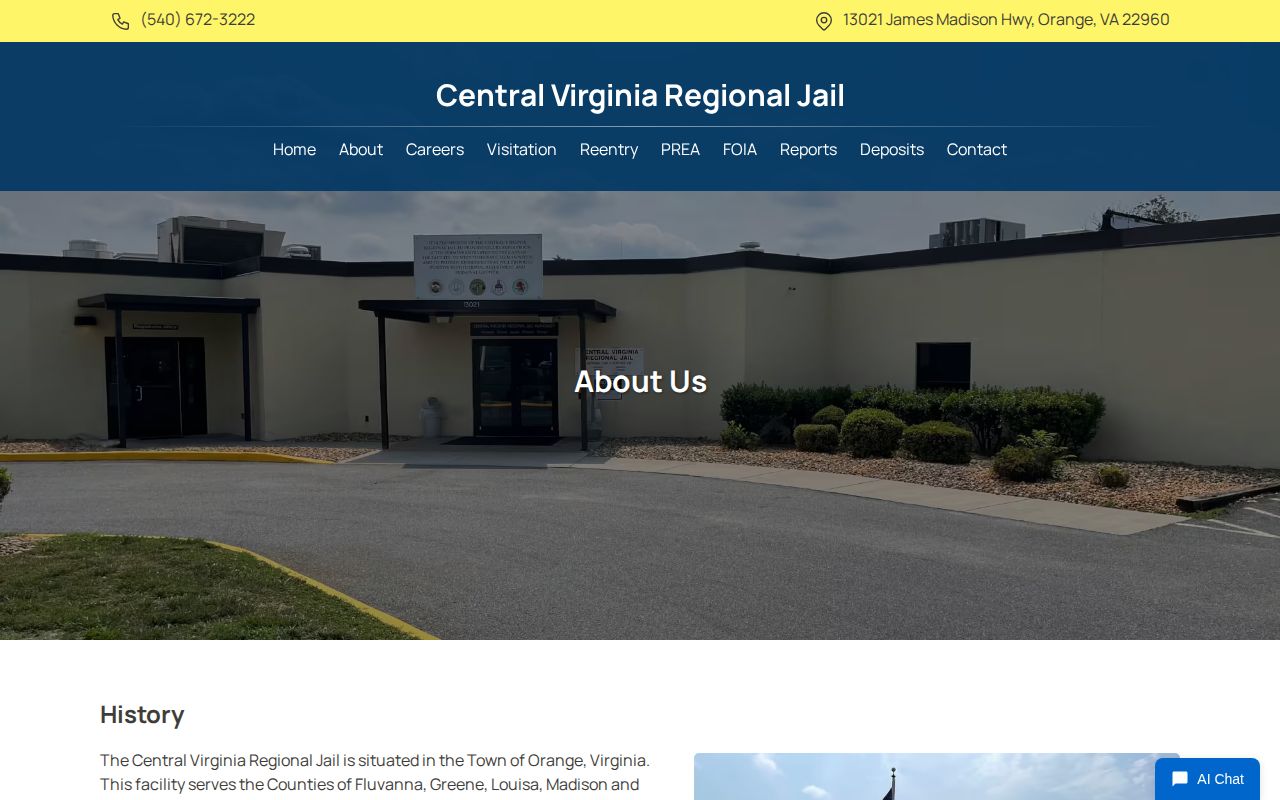 Central Virginia Regional Jail history and Greene County release-record context